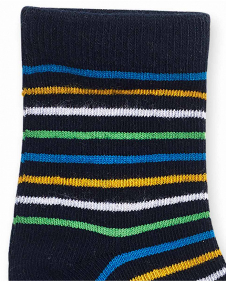 Set 3 calcetines azul amarillo niño Pugs Life Set 3 calcetines azul amarillo niño Pugs Life