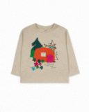 Camiseta punto beige niña Trecking Time Camiseta punto beige niña Trecking Time