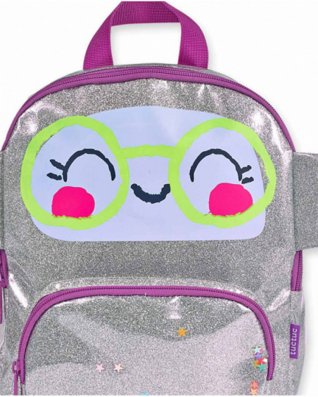 Mochila plateada niña Robot Maker Mochila plateada niña Robot Maker