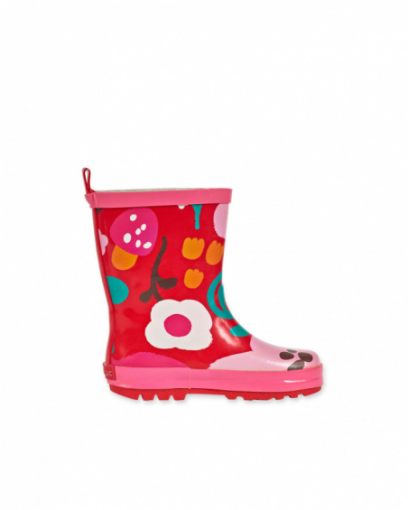 Botas de agua rojo niña Besties