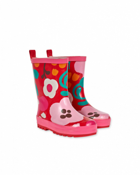 Botas de agua rojo niña Besties