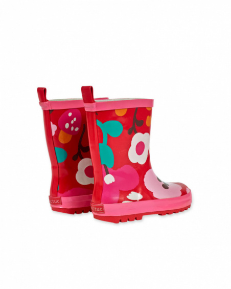 Botas de agua rojo niña Besties