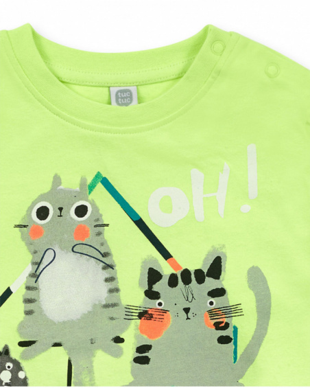 Camiseta punto amarillo niño Cattitude Camiseta punto amarillo niño Cattitude