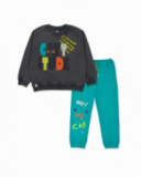 Conjunto felpa azul gris niño Cattitude Conjunto felpa azul gris niño Cattitude