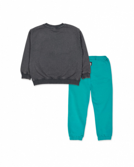 Conjunto felpa azul gris niño Cattitude Conjunto felpa azul gris niño Cattitude