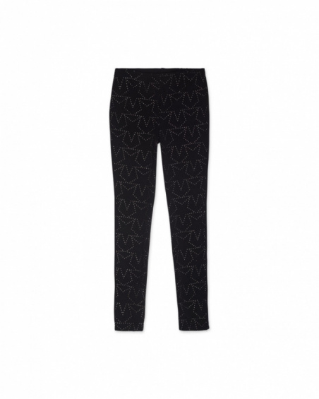 Legging punto negro niña Starlight