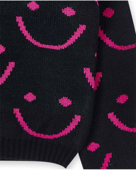 Jersey tricot negro niña The Happy World