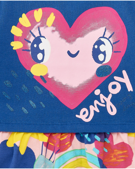 Vestido punto azul niña Run Sing Jump