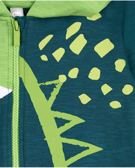 Chaqueta felpa verde niño Tropadelic