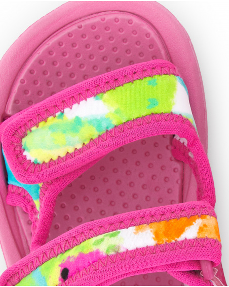 Zapatilla licra rosa niña Tropadelic