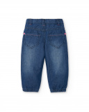 Pantalón denim azul niña Tropadelic