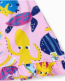 Vestido punto lila estampado niña Ocean Wonders