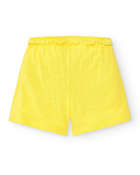 Pantalón corto amarillo niña Creamy Ice