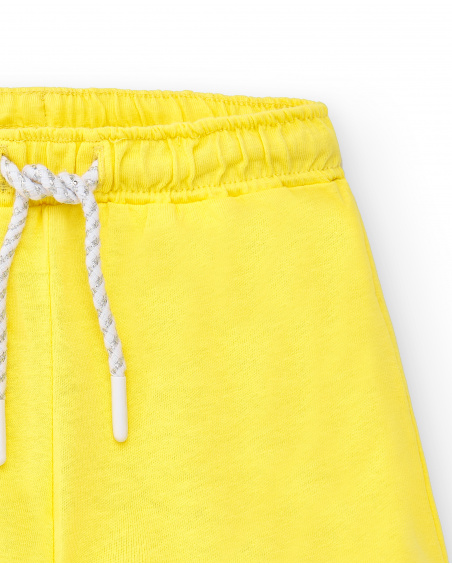 Pantalón corto amarillo niña Creamy Ice