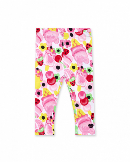 Legging punto rosa niña Creamy Ice