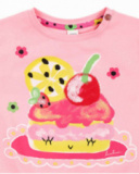 Camiseta punto rosa nudo niña Creamy Ice