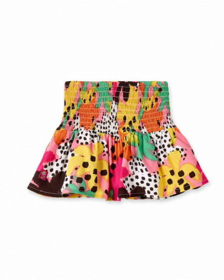 Falda popelín rosa niña Banana Records