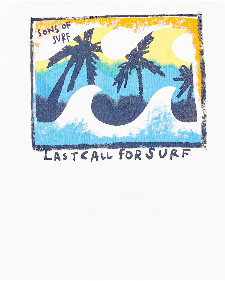 Camiseta tirantes punto blanco niño Sons of Fun