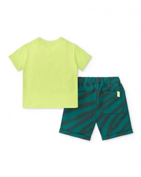 Conjunto punto felpa verde niño Savage Spirit