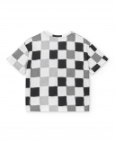 Camiseta punto blanco negro niño Race Car