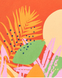 Camiseta punto naranja niña Paradise Beach