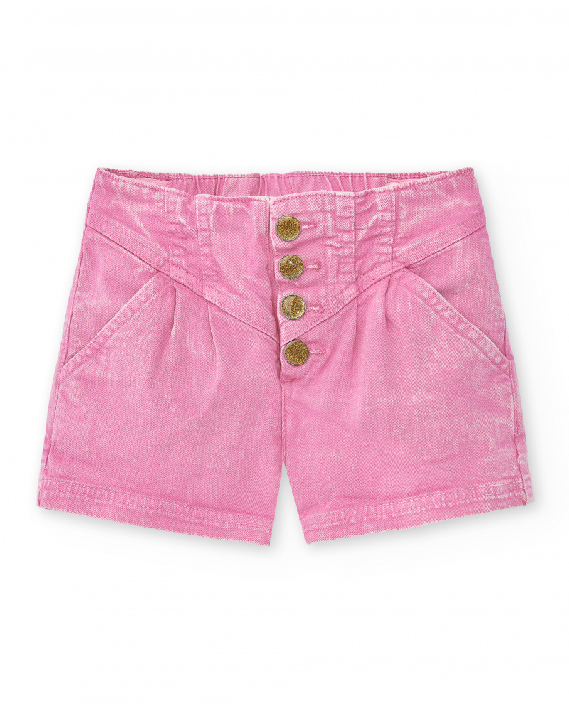 Short denim rosa niña Flamingo Mood.