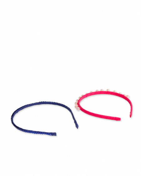 Set Diademas rígidas azul rosa niña Acid Bloom