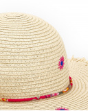 Gorro rafia beige niña Acid Bloom