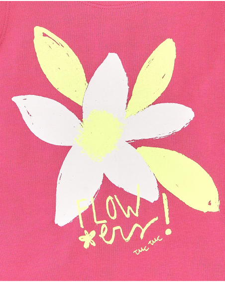 Camiseta tirantes punto fucsia niña Acid Bloom