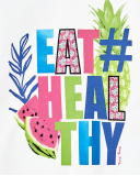 Camiseta larga punto blanco niña Acid Bloom