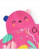 Toalla poncho rosa niña Animal Life