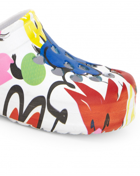 Zuecos goma blanco niña Hey Sushi