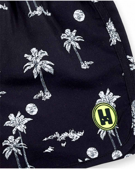 Bañador bermuda negro niño Tenerife Surf