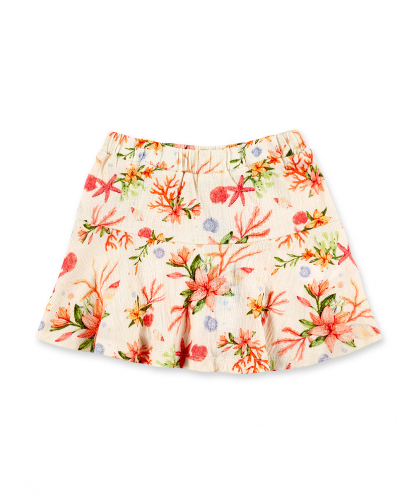 Falda punto beige niña Island Life