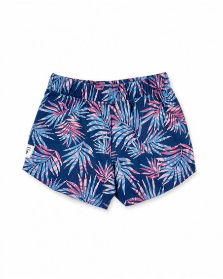 Short punto navy estampado niña Californian Chill