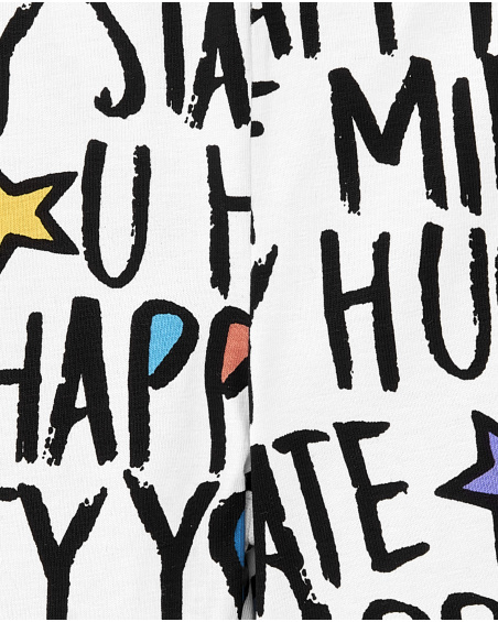 Legging punto ciclista blanco niña Summer Vibes