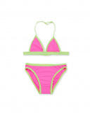 Bikini fucsia verde niña Neon Jungle