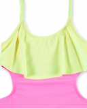 Bañador fucsia verde niña Neon Jungle