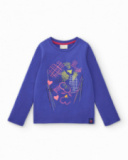 CAmiseta azul con estampado gráfico para niña colección Cold CAmiseta azul con estampado gráfico para niña colección Cold