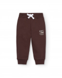 Pantalón jogger para niño en marrón con estampado gráfico Pantalón jogger para niño en marrón con estampado gráfico