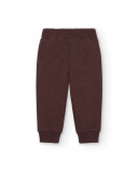 Pantalón jogger para niño en marrón con estampado gráfico Pantalón jogger para niño en marrón con estampado gráfico