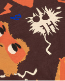 Sudadera para niño en marrón con estampado de superhéroes Sudadera para niño en marrón con estampado de superhéroes