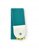 Bufanda verde con detalles de monstruo para niño de la Bufanda verde con detalles de monstruo para niño de la