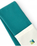 Bufanda verde con detalles de monstruo para niño de la Bufanda verde con detalles de monstruo para niño de la