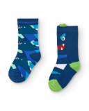 Pack de calcetines azules con diseño de montaña y monstruo para Pack de calcetines azules con diseño de montaña y monstruo para