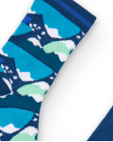 Pack de calcetines azules con diseño de montaña y monstruo para Pack de calcetines azules con diseño de montaña y monstruo para