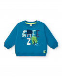 Jersey azul con estampado "Freezy" para niño de la colección Jersey azul con estampado "Freezy" para niño de la colección