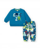Conjunto de jersey y pantalón estampado para niño de la Conjunto de jersey y pantalón estampado para niño de la