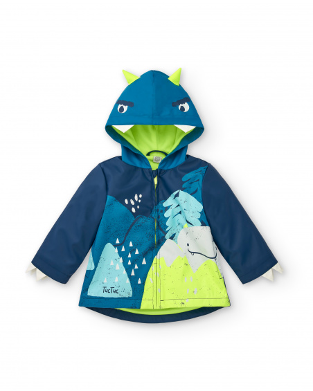 Chaqueta impermeable con capucha de monstruo para niño de la