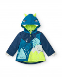Chaqueta impermeable con capucha de monstruo para niño de la Chaqueta impermeable con capucha de monstruo para niño de la